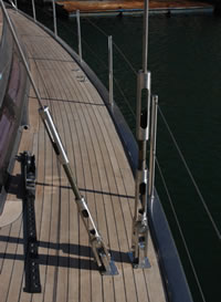 tenditore costruito da noi di grandi dimensioni per cavo ø26mm imbarcazione 32mt' Bartabas'